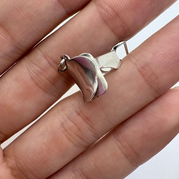 VTG Solid Sterling Silver 925 Saddle Dangle Charm Size 0.75" Length - Picture 6 of 10